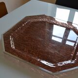 1970 tray in smoked lucite