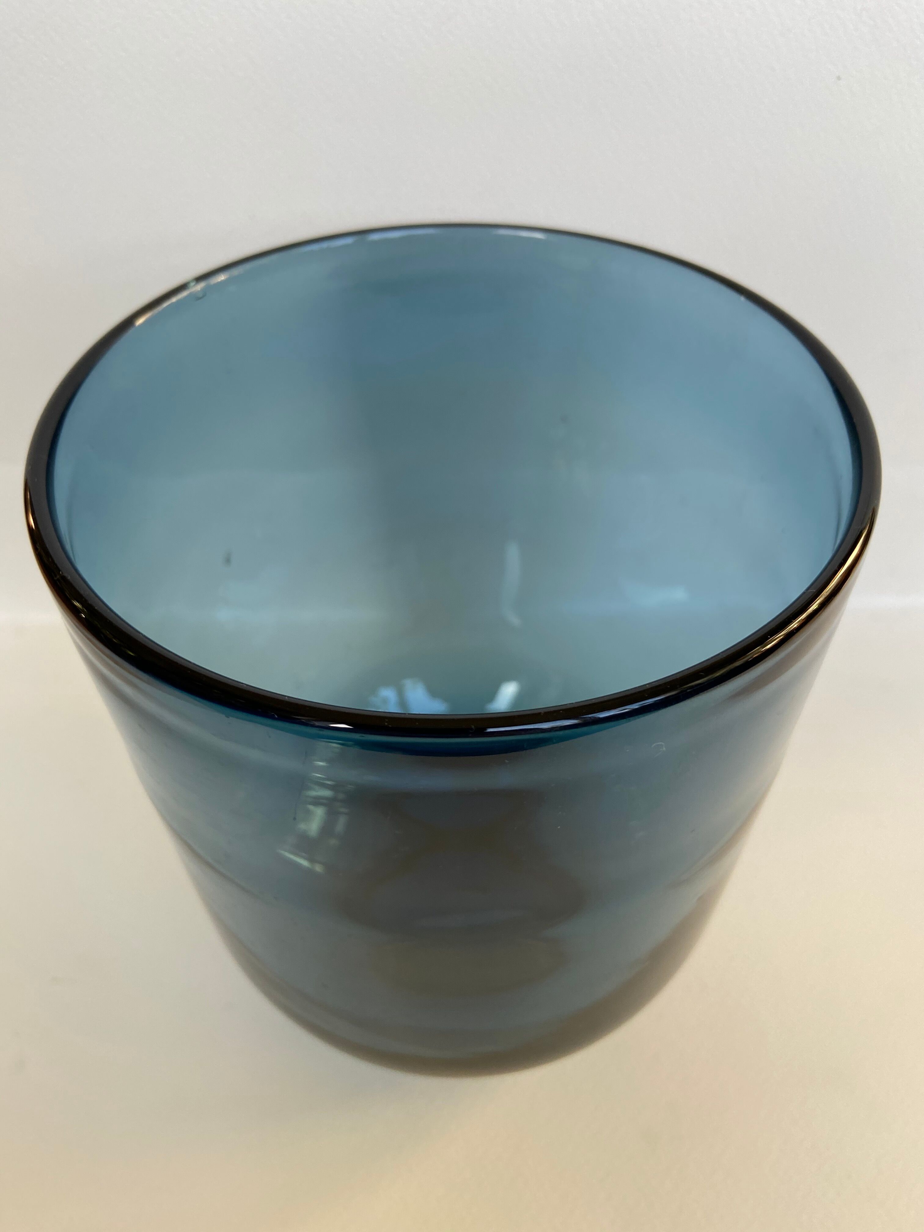 Blue glass vase