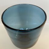 Blue glass vase