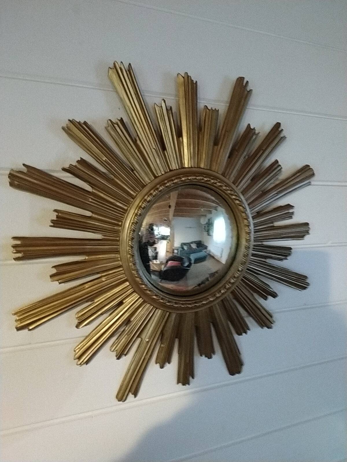 Sun mirror from the 50s/60s. Witch's Eye. 60 cm.