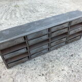 Garage or workshop furniture with drawers in cans