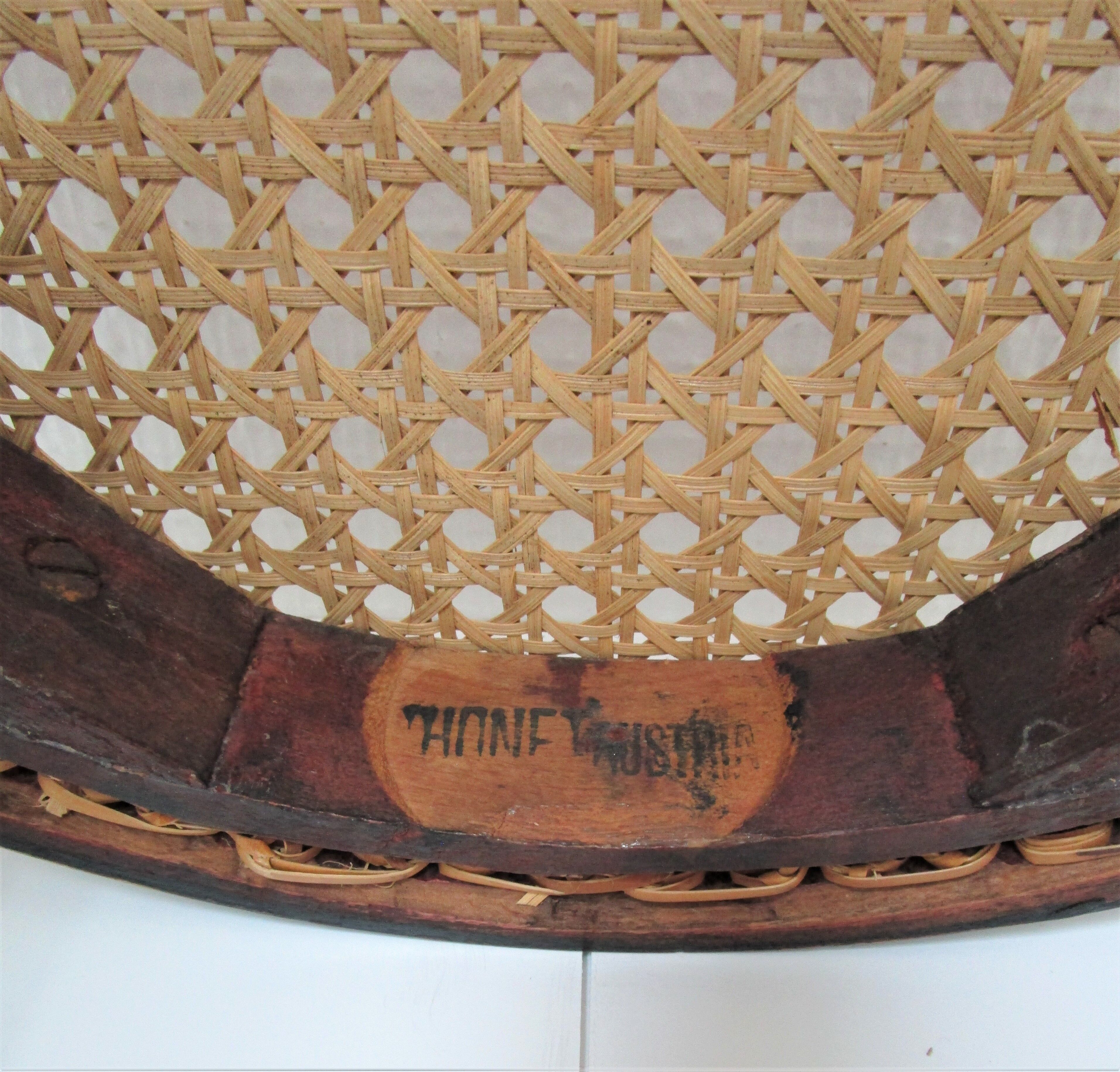 Black skated Thonet stool stamped