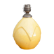 Pied de lampe en céramique craquelée jaune