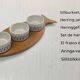 Sets of Swedish herring pots in ceramic and teak by Asa Lindberg for Sagaform, 2000s, set of 4.