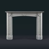 Cheminée en marbre de Carrare de style Régence anglaise