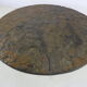 Large brutalist slate stone round coffee table