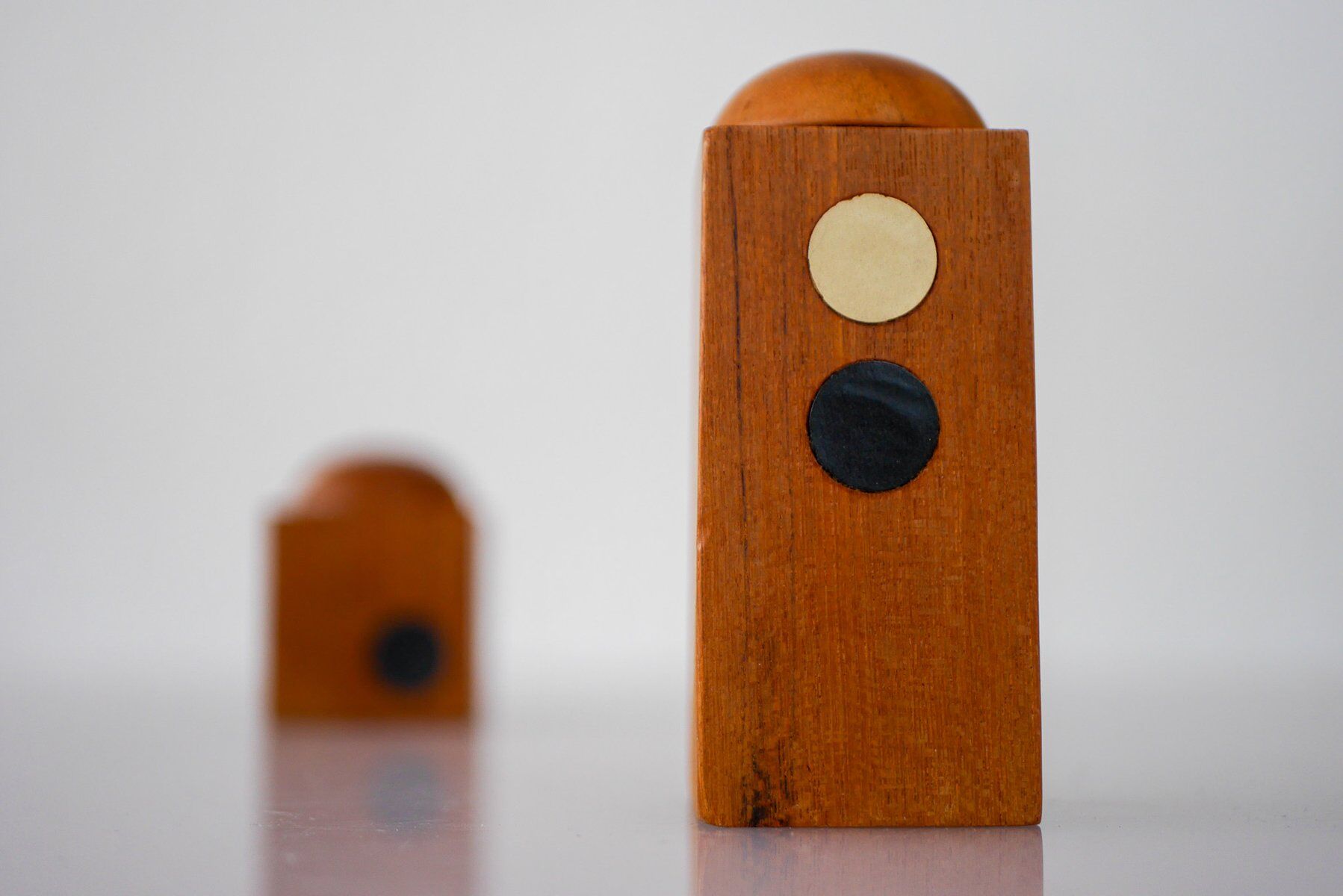 Set of Danish modernist teak salt and pepper shakers, set of 2.