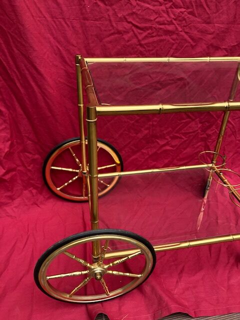 Dessert bar roulettes bamboo brass dore 1970