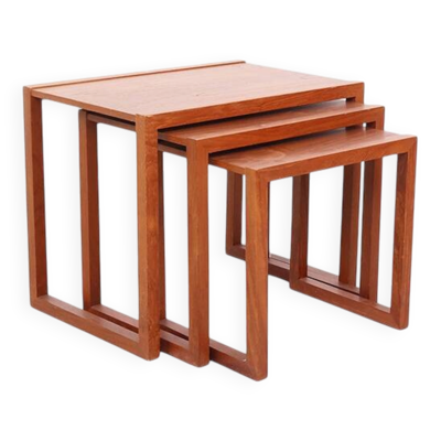 Tables gigognes en teck au design danois, années 1970