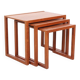 Tables gigognes en teck au design danois, années 1970