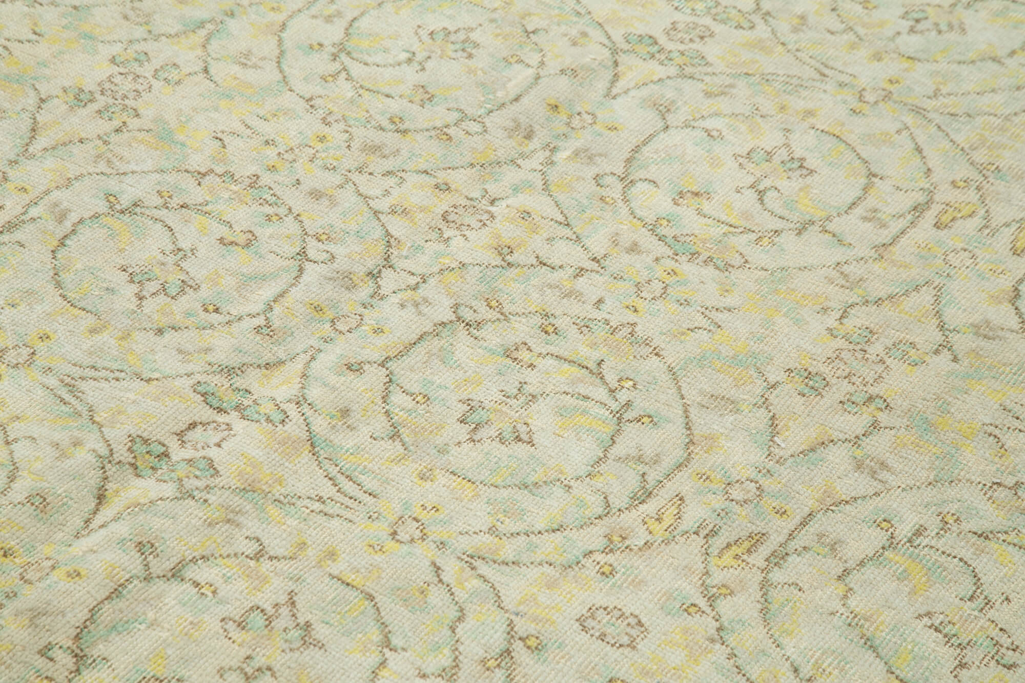 Hand-knotted turkish beige rug 206 cm x 284 cm