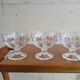 Set of 6 cut glass ice cream cups