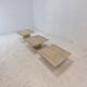 Set of 3 Italian Travertine Coffee or Side Tables, 1980s