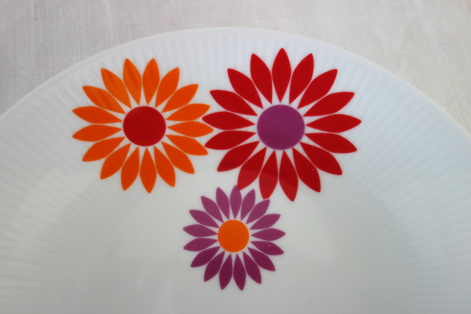 8 Assiettes Creuses Seltmann Weiden West Germany 70's