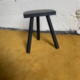 Tripod stool half-moon black