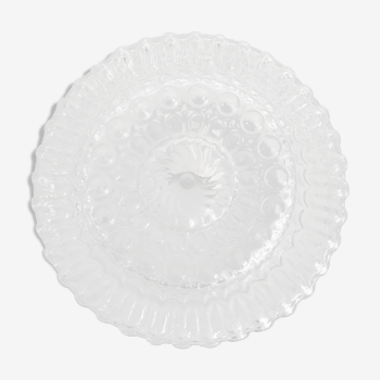 Plafonnier rond en verre moulé