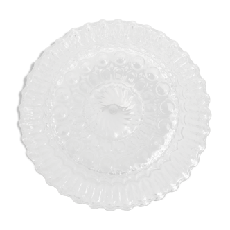 Plafonnier rond en verre moulé