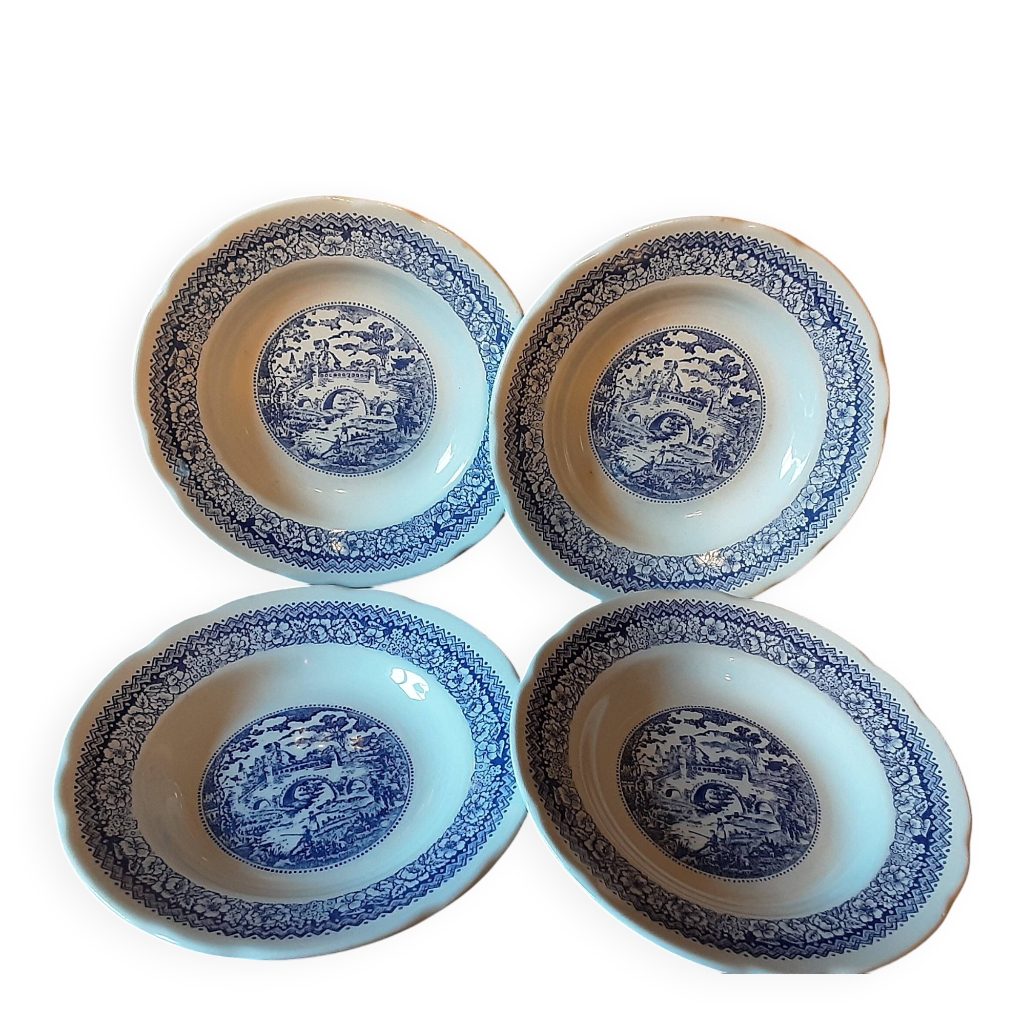Set of 4 deep plates Ironstone
