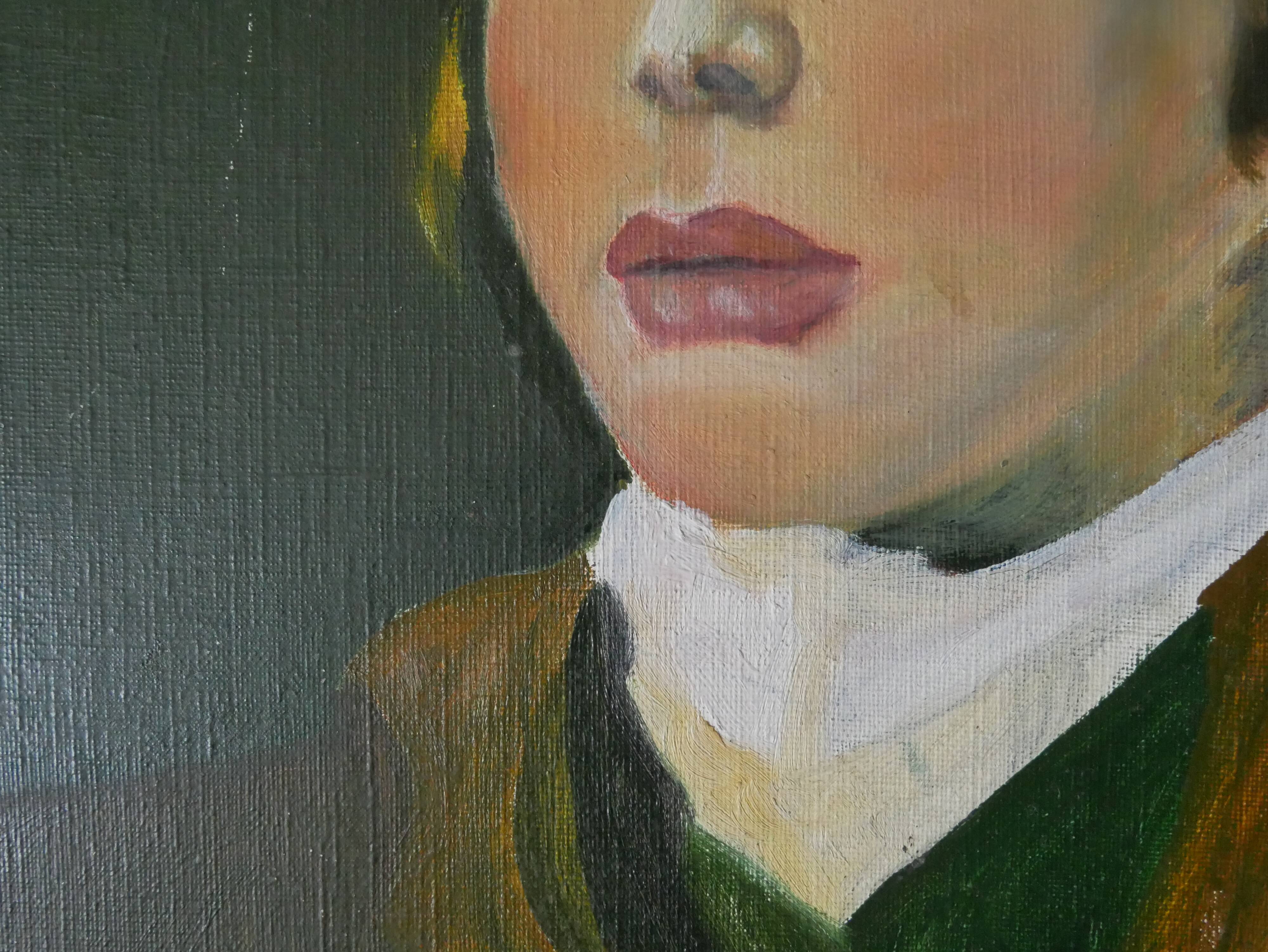 Portrait à l'huile sur toile