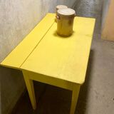 Yellow farm table