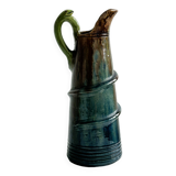 Pitcher in handcrafted enameled ceramic
