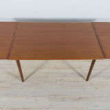 Table à manger extensible danoise en teck, années 1960