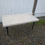 Table basse en marbre années 50/60 pieds en laiton
