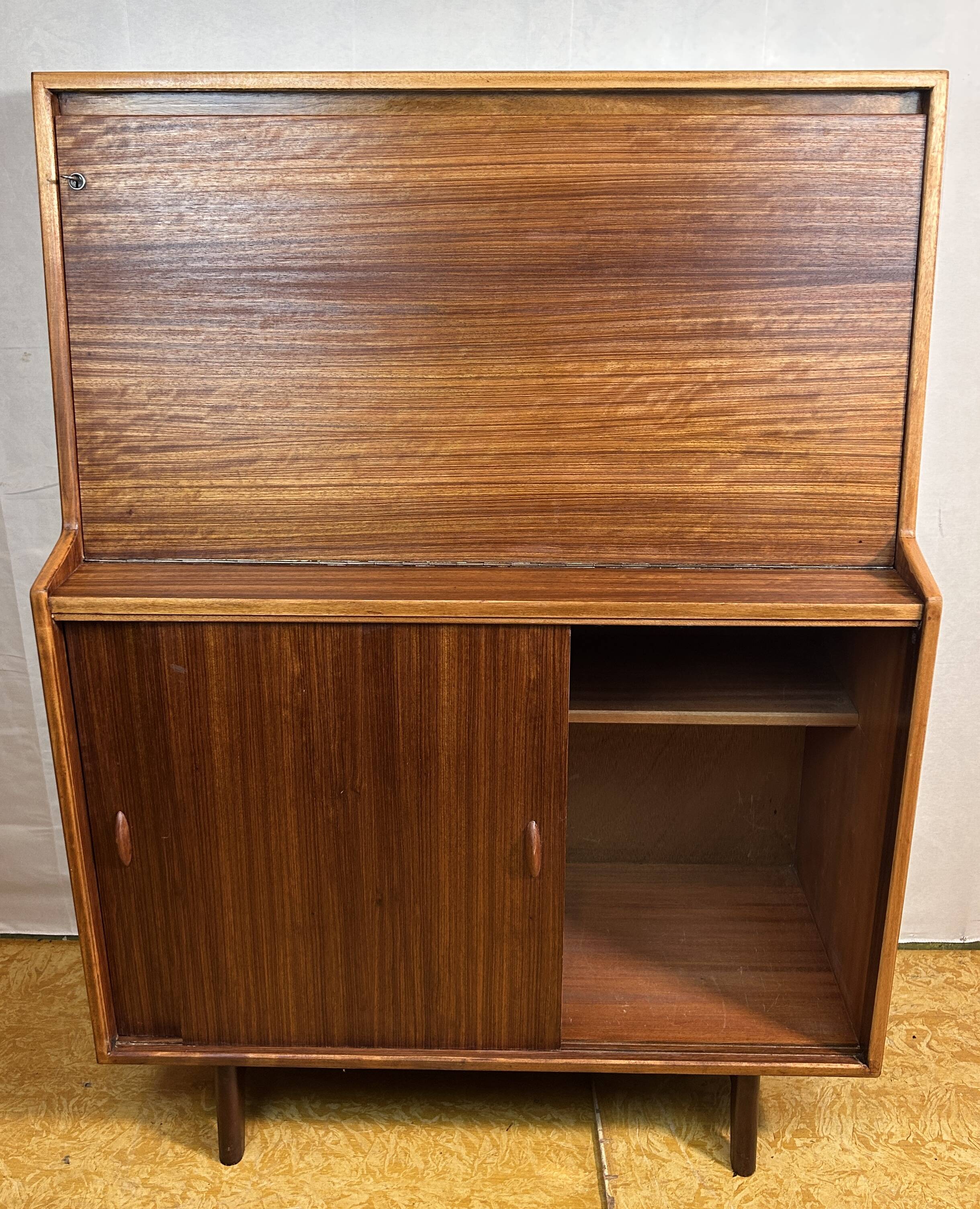 Mid century retro vintage teak bureau 1960