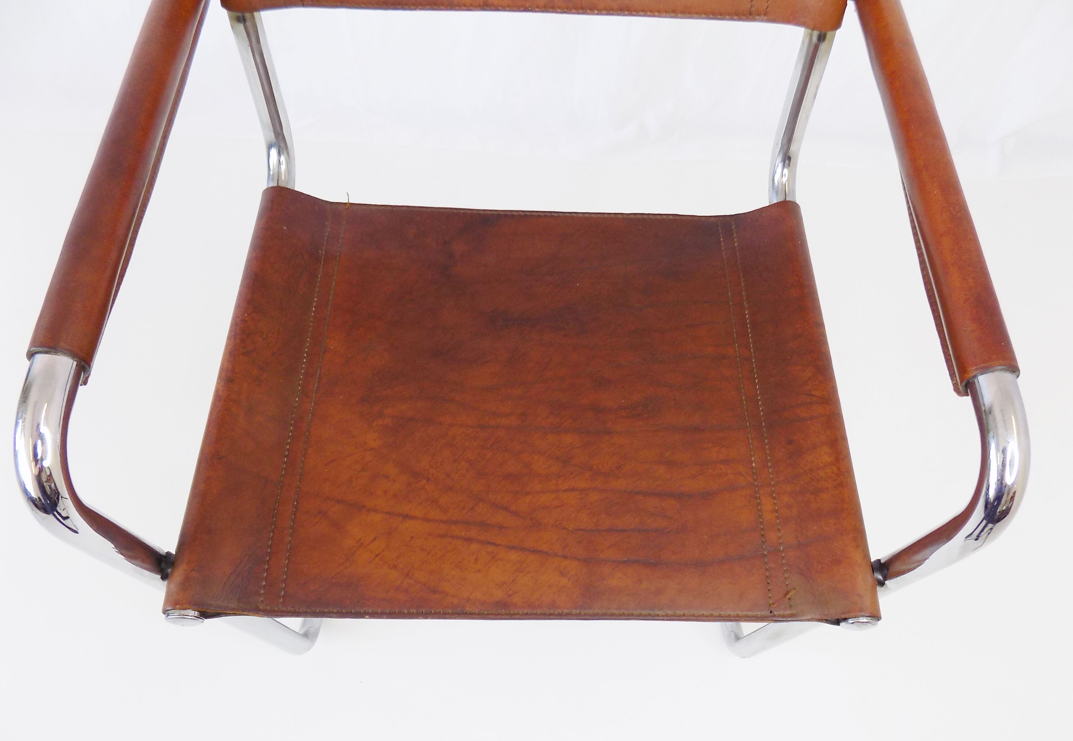 Matteo Grassi MG5 set of 4 leather cantilever chairs