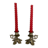 Pair of brass candlesticks