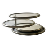 Removable coffee table in chrome, glass & mirror by Milo Baughman, design 1970.