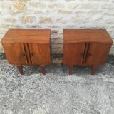 Walnut bedside tables