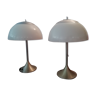 Pair of Unilux lamps with 'Tulip' foot