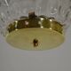Glass and Brass Pendant Lamp, 1960s, Sweden