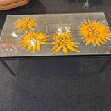 Table basse en métal et céramique Vallauris, 1960