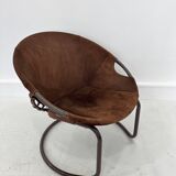Vintage Suede Ball Chair by Lusch & Co., 1970s