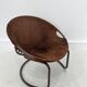 Fauteuil boule vintage en daim par Lusch & Co., 1970s