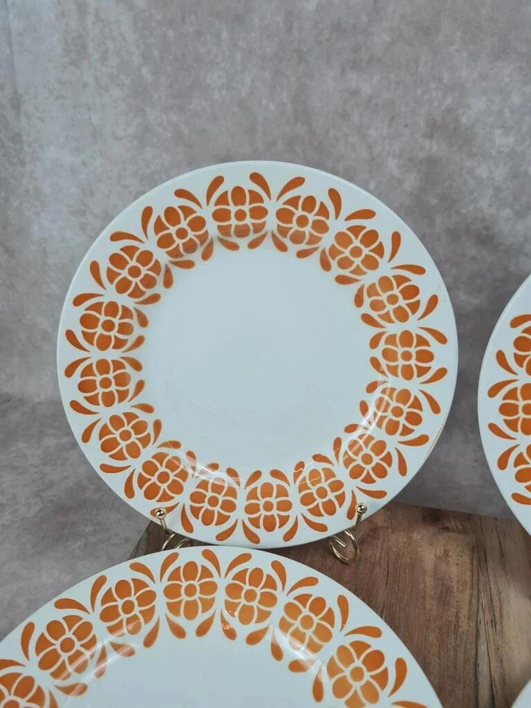 Set of 6 semi-deep plates Sarreguemines