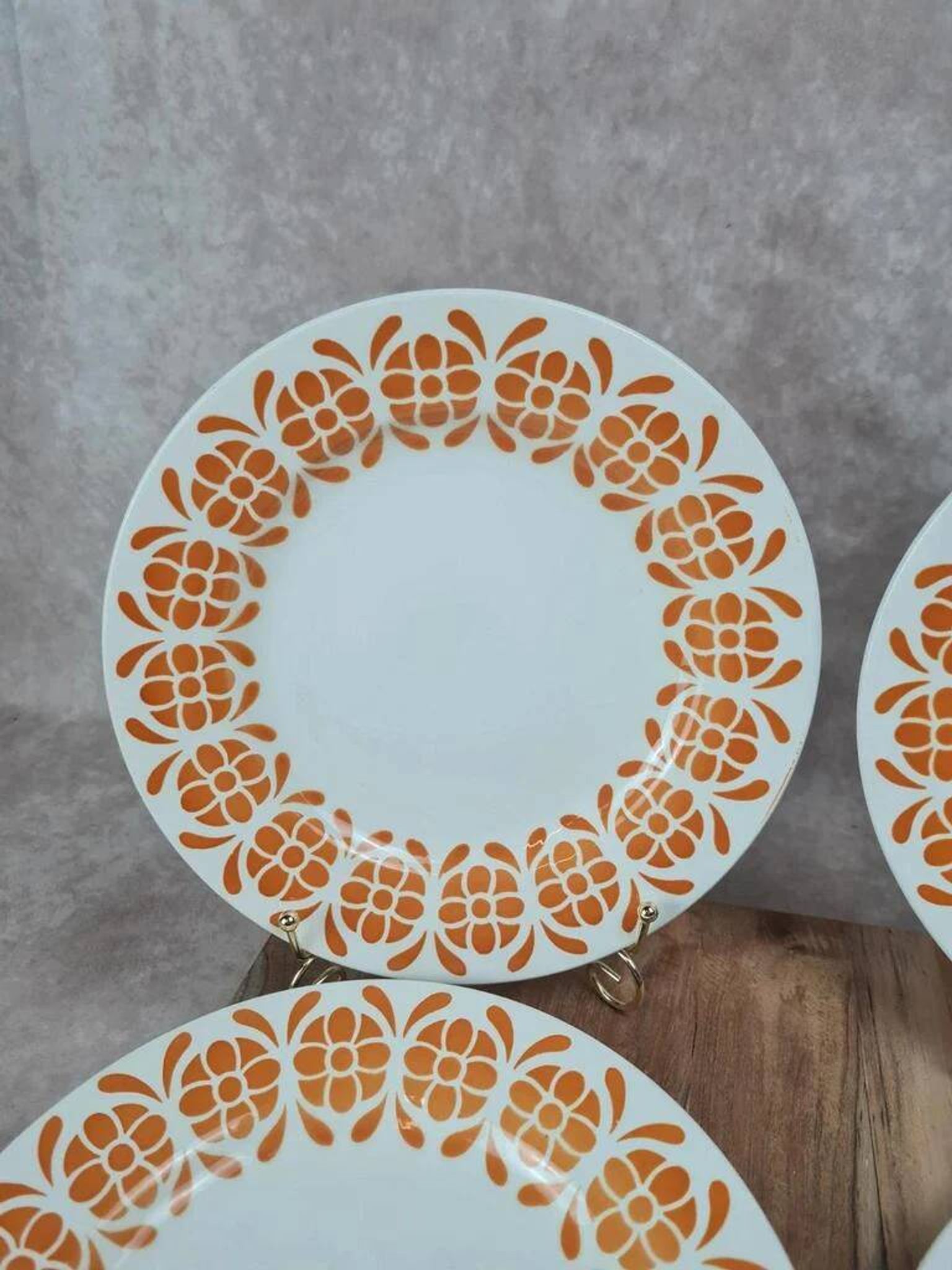 Set of 6 semi-deep plates Sarreguemines
