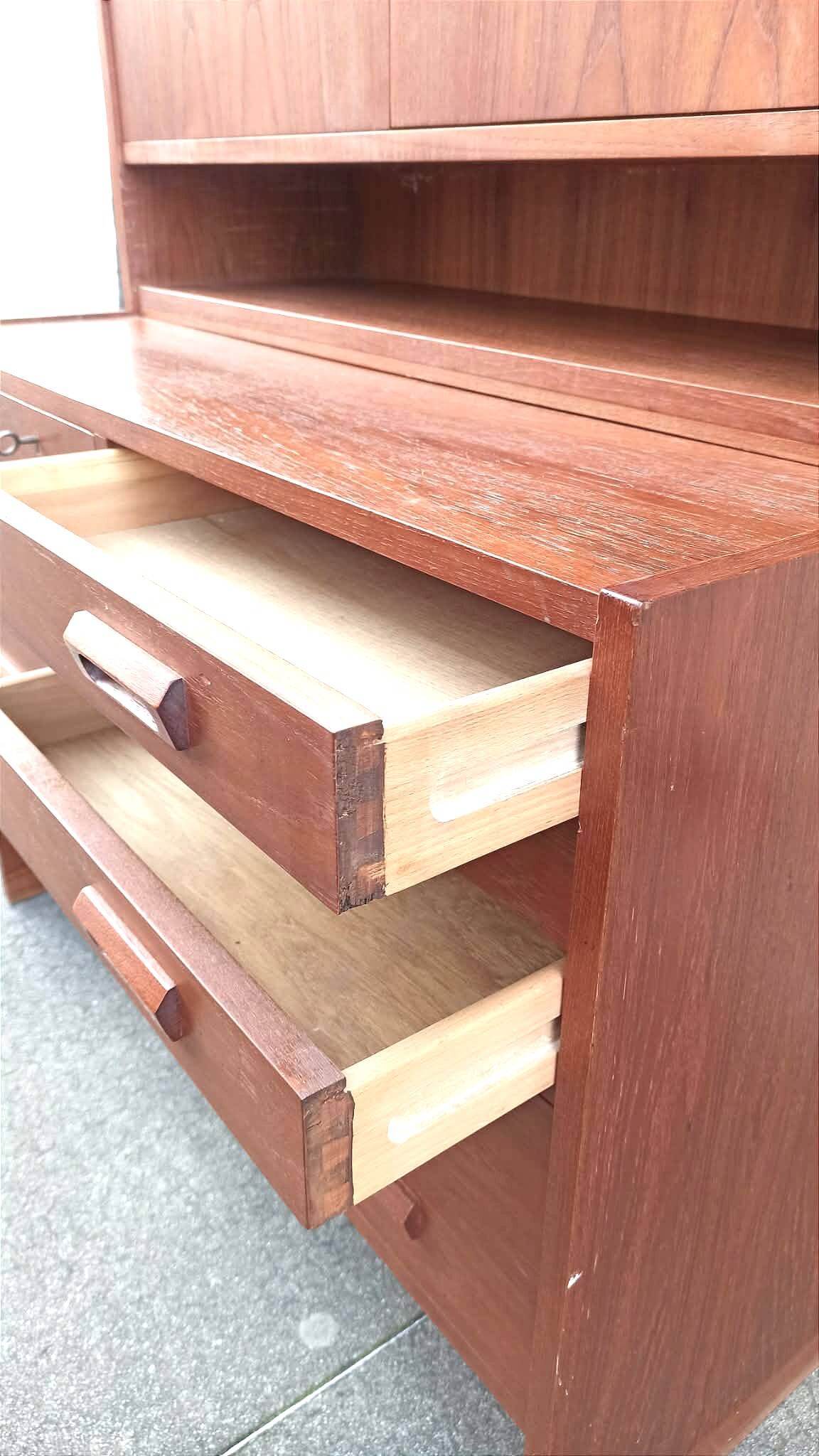 Double teak cabinet from the 1950s by Hans Wegner for RY Mobler, height 180 cm.