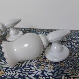 Opaline porcelain wall lights