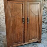 French Art Deco Wardrobe – 1930s – Solid Beech Storage