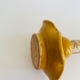 Provencal candle holder in glazed ceramic