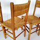 Set of 4 antique chairs, seats and mulched backrests
