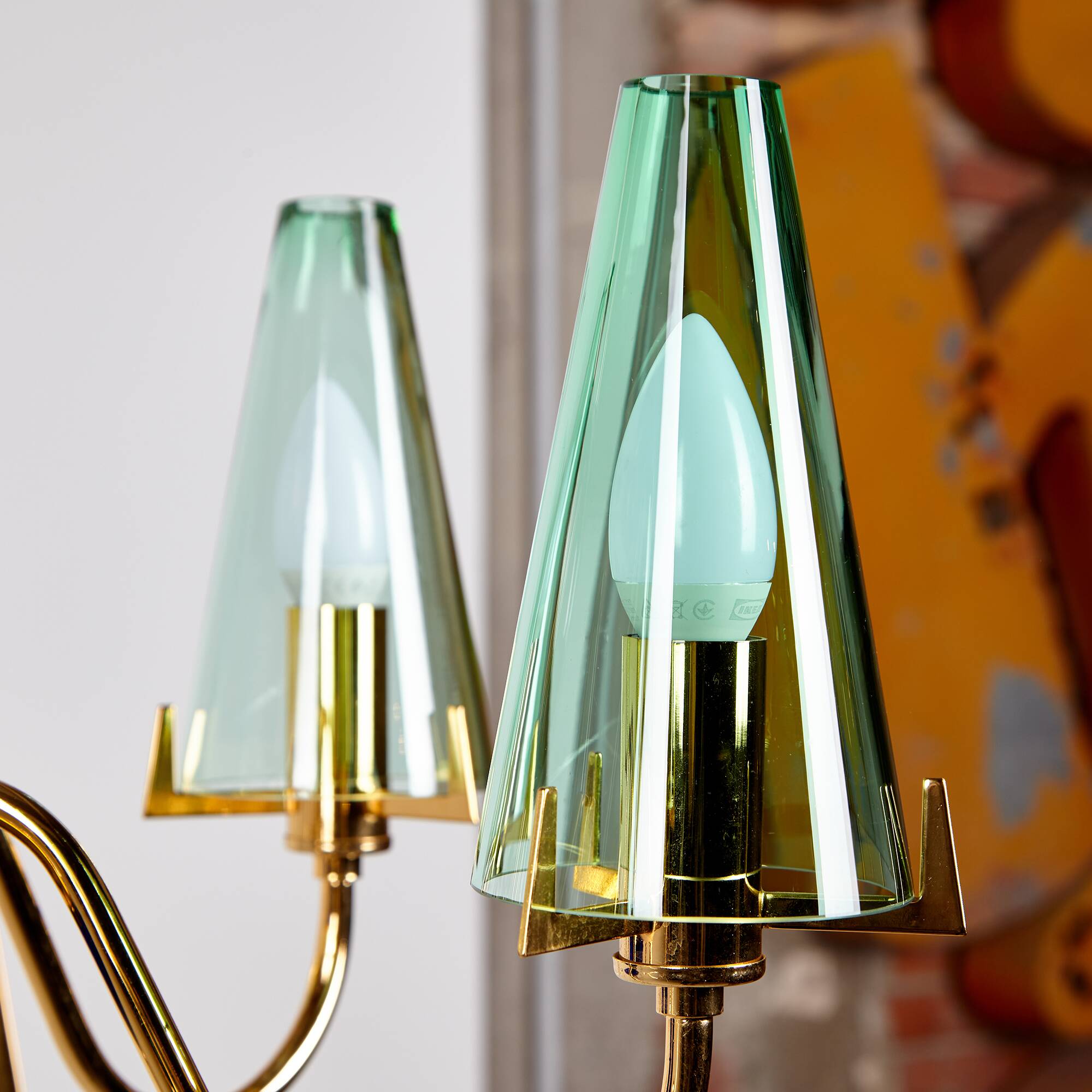 Italian Glass Chandelier, 1980s (MK9505)