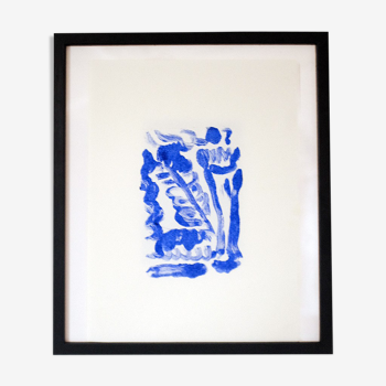 Monoprint bleu ii