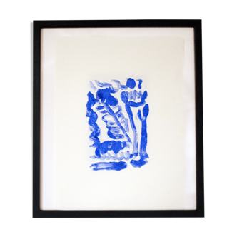 Blue monoprint ii