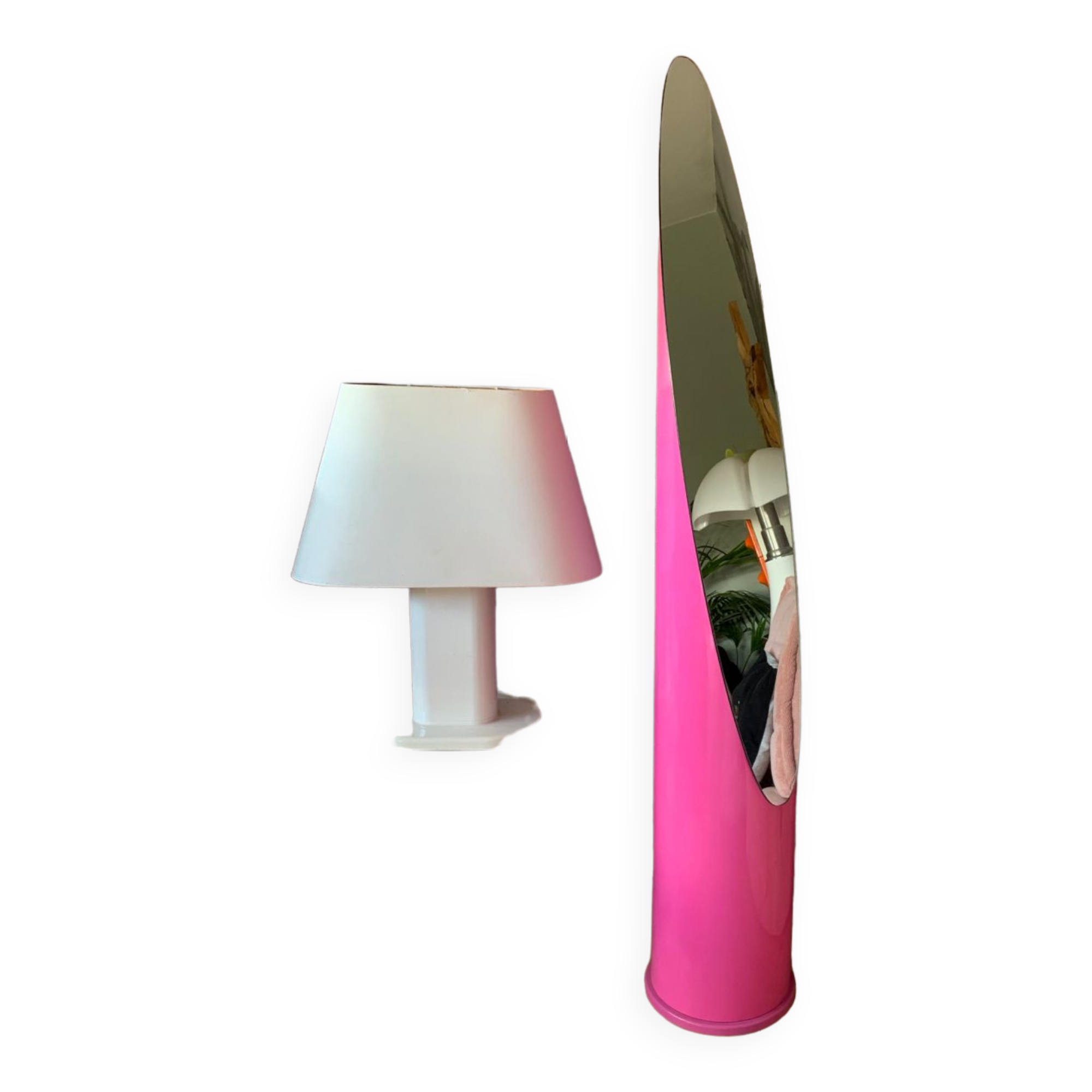 Vintage pink lipstick mirror