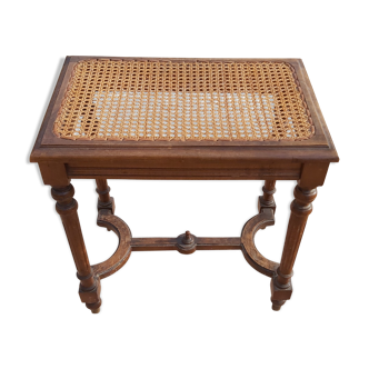 Tabouret de piano canné