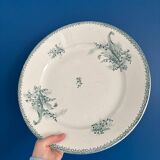 Large Antique Ironstone Dish - Lily of the Valley Ste Amandinoise Decor, Early 20th Century